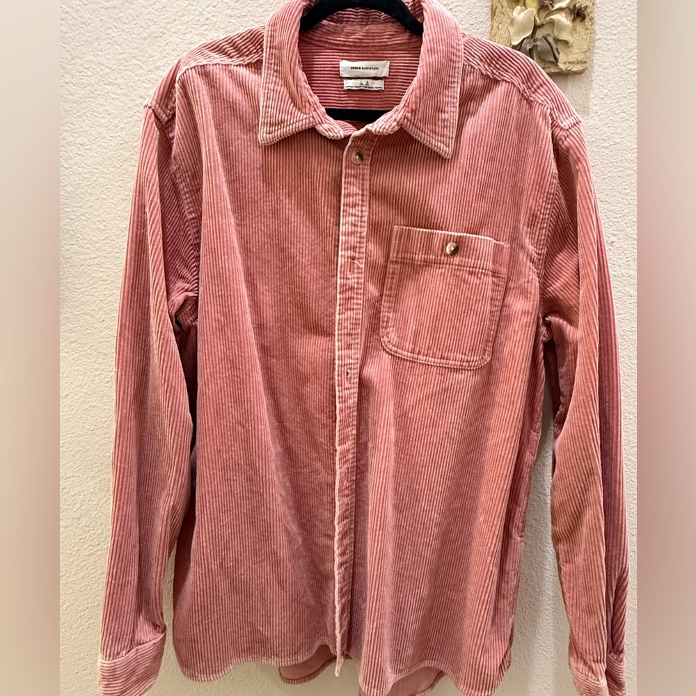Urban Outfitters Pink Corduroy Shacket